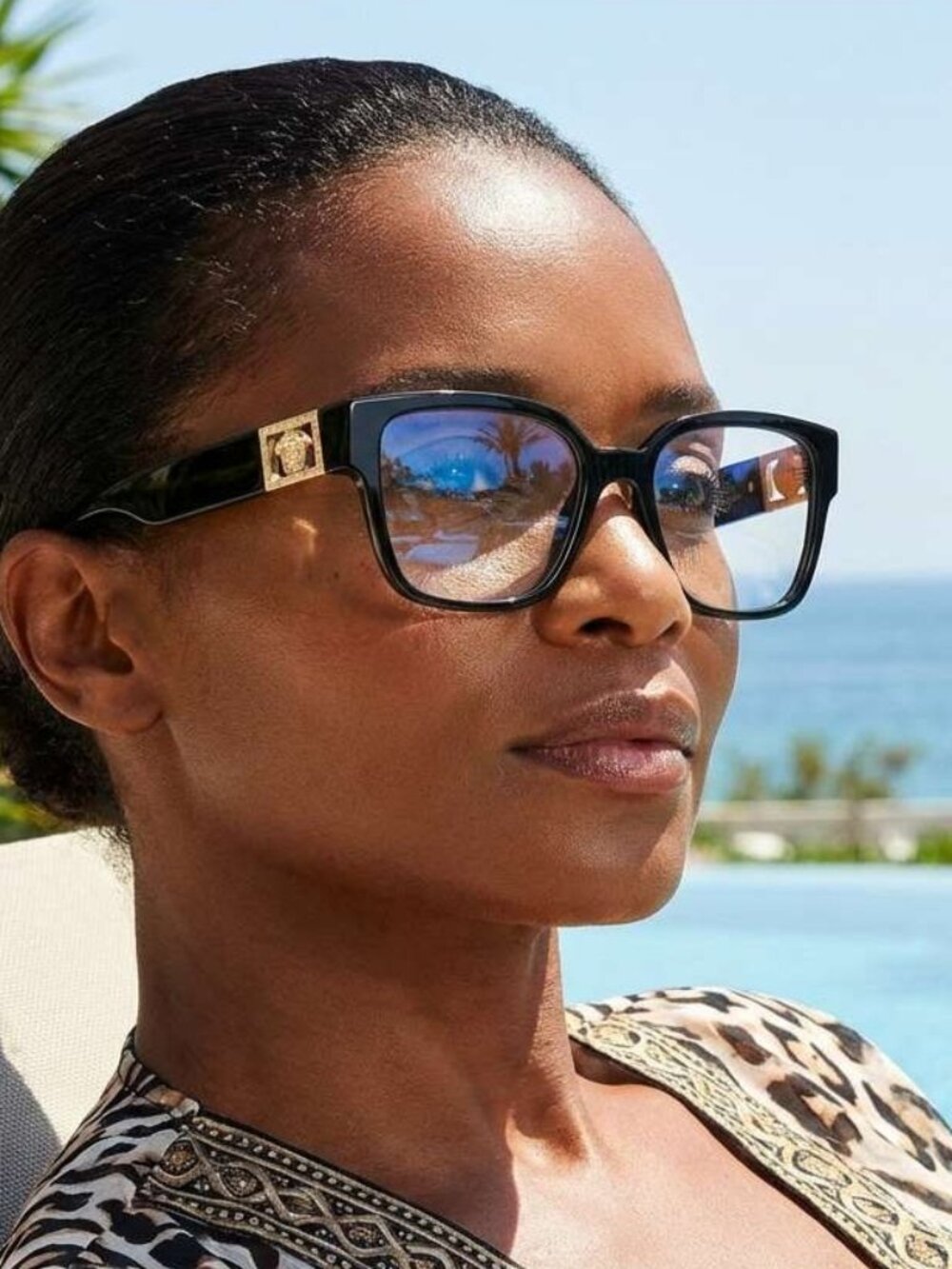 Versace VE3329B GB1 Eyeglasses Black 54mm Square Frame